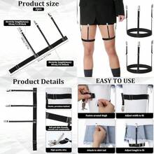 YYC 2 Pcs Men's Shirt Stays Adjustable Holder Straps For Men Black Shirt Holders For Tucking Men's Suspenders For Shirts Stays Garter And Holder For Securing Shirts Position - As Pic - View 1
