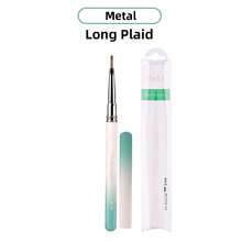 New Wholesale Custom Design Long Grid Brush Long Line Brush Cleaning Polish Dust Acrylic Art Nail Brush Sets 3d Uv Gel French