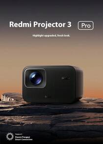 Xiaomi (MI) Xiaomi Redmi Projector 3 Pro, Home Projector, Smart Home Theater, Full HD Projector, Autofocus, Auto Keystone Correction, Smart Obstacle Avoidance, Far-Field Voice Control, 1.25±0.1:1 Projection Ratio