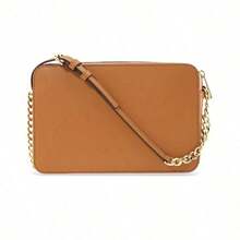 Michael Kors Borsa a spalla/tracolla in PU con logo di marca grande per donna - Marrone, adatta per pendolarismo quotidiano, shopping, look casual 32S4GTVC3L-203