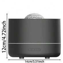 SULVGO Difusor de chamas de 7 cores, controle de rotação de luz de céu estrelado, difusor ultrassônico de fragrâncias de 200 ml com névoa fria, aromaterapia e proteção contra desligamento automático. Adequado para casa e escritório.