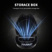 1 件 FIVING 专业拳击护齿套，男女通用，黑色时尚牙齿保护套，MMA/泰拳牙齿保护器，可自行修剪和定制，适用于足球、篮球、足球的运动护齿套