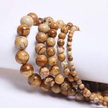 1 hilo de cuentas de piedra natural semiacabadas de 4/6/8/10/12 mm, redondas, para hacer joyas. - Como se muestra - Ver 11