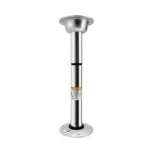 Height-Adjustable Bar Stool Base - Silver Aluminum Counter Stool Pedestal With 17cm Dual Base Plates, 56.5-72cm Range For Customizable Seating Solutions - Silver - View 4