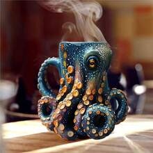 Cthulhu - Inspired Tankard u2013 3D OctopusKraken Beer Mug, Medieval Drinkware Bar, Home, or Game Night, Gothic Fantasy Collector Men - Color B + 12*10*12cm - Ver 6