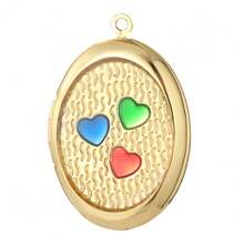 1pc Golden Heart Shaped Copper Pendant, Handmade DIY Necklace, Bracelet, Keychain Jewelry Pendant, Suitable For Thanksgiving Gift