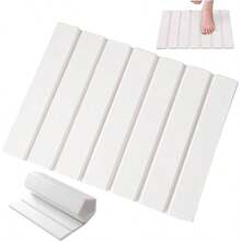 Alfombrilla de bao de Piedra diatomita 40, 6x 30, 5 ultraabsorbente y Secado rpido Plegable y Antideslizante para Cocina Ducha Color Blanco - Blanca - Ver 6