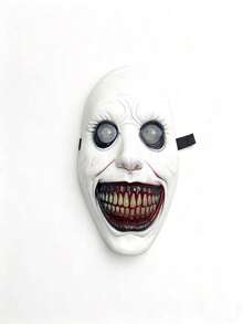 1 pièce Masque de tête de diable souriant, nouveau masque en plastique d'horreur transfrontalier pour Halloween - Multicolore - Voir 4