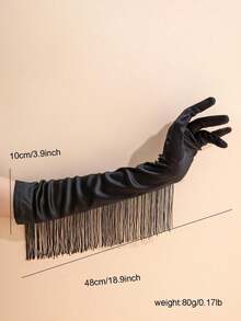 1双长流苏正式/拉丁舞手套