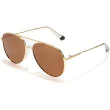 HYCHIC Women's Sunglasses Aviator Style Gold Metal Frames Lightweight UV Protection Fits All Face Styles Road Trips - A02- Gold/Grey - View 4