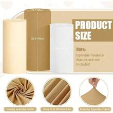 Cylinder Covers Set Of 3 Spandex Cylinder Pedestal Stand Covers Red Cylinder Cover Round Pedestal Cylinder Covers Multicolor Pedestal Cover For Wedding Party Ceremony DecorationKF - B - 查看 3