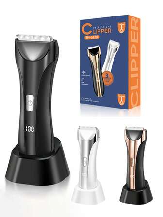 男士电动体毛修剪器 - Manscaper 男士，女士比基尼修剪器 | 男士电动剃须刀，三档调节电动剃须刀，干湿两用 | USB 充电底座 | Manscape，男士修剪器，男士剃须刀，男士毛发修剪器，脱毛器，男士电动剃须刀