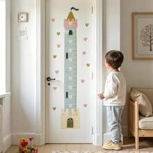 BRUP 1Pc ​Castle Growth Chart Wall Stickers For Kids, Removable Height Measure Decal With Numbers, Colorful Nursery Wall Art For Baby Boy Girl Room Decor, Educational Playroom Decals​ - Multicolor - View 2
