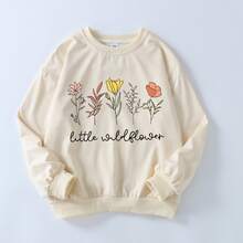 Winter Pullover Sweatshirt For Girls - Printed With A Pattern Of Black Cat Holding Coffee, Back To School Pullover Fall Clothing, Winter And Fall Casual Cover, Machine Washable, Comfortable Home Wear, Fun Style, Suitable For All Occasions Such As School, Holidays, Shopping And Sports,