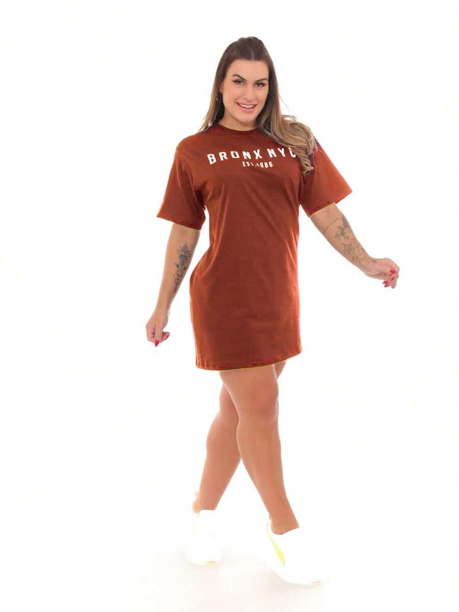T-Shirt Dress - Đất nung - Xem 1