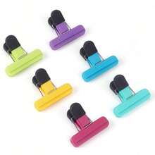 1PC Snack Storage Sealer Clip, Grocery Bag Sealer Side Clip, Plastic Food Bag Clip, Extra Wide Plastic Clip For Food Storage Snacks, 3.07 X 2.56 X 1.46 Inches (Random Color) - Multicolor - View 3