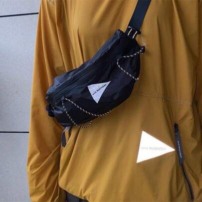 アウトドアオートバイ防水デュポンチェック柄ナイロンウエストバッグストラップチェストバッグ超ハンサムウルトラウエストバッグクロスボディバッグ