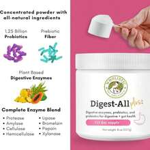 Wholistic Pet Organics Probiotics For Dogs With Digestive Enzymes &Amp; Prebiotic Fiber - 8 Oz - Daily Cat &Amp; Dog Probiotics For Digestive Health, Anti Diarrhea &Amp; Gut Support - Natural Powder Supplement - ColorA - View 5