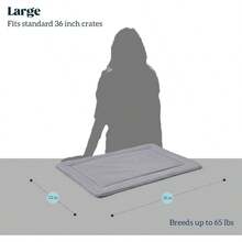 Cybarmour Chew Proof Dog Crate Pad Outdoor Indestructible Dog Bed Tough Potable Hine Washable Water DirtResistant Large Breeds Fits 36Inch Crate 35x22 Limestone - 350長x220寬 - 查看 5