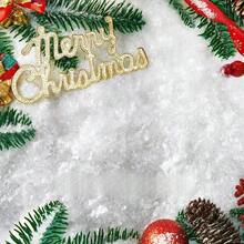 1包闪亮人造雪 - 经典塑料假雪，适用于圣诞装饰、DIY手工艺品、冬季村庄场景和派对布置 - 营造节日氛围主题派对、雪花装饰、冬季场景创作、蓬松质感圣诞树装饰、圣诞家居装饰、圣诞礼物、圣诞装饰品 - 彩色 - 查看 4