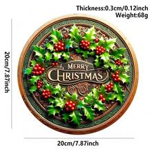 1pc Christmas Gift For Cat Lovers, Comfortable Sleeping Cat Wooden Welcome Sign, 20cm Round Festive Hanging Decoration On The Front Door Wall, Festive Home Home Decoration, Great Gift For Friends