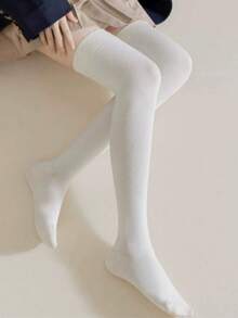 5 pares de calcetines hasta la rodilla para otoño e invierno. Estilo japonés, suaves y transpirables. Tejido de punto suave. Adecuado para Navidad, cumpleaños, Acción de Gracias, reuniones familiares y fiestas. Un regalo de Navidad para amigos.