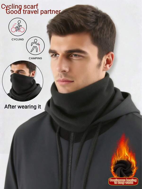 1 Pc, 2025 Sports Headgear, Skiing Neck Protection, Fleece Hat, Cycling Face Mask, Warm Velvet Scarf, Women's Winter Cold Resistant Neck Cover, Outdoor Cycling Multi-Functional Headscarf, Men's Windproof Skiing Face Mask