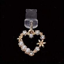 Heart-Shaped Charm Phone Dust Plug | Universally Compatible With IPhone And Type-C Android Phones | Charging Port And Audio Jack Dust Shield | Perfect Gift For Women, Moms, Besties, Friends, And Coworkers | Perfect For Birthdays, Christmas, Valentine's Day, Mother's Day, Graduations, Thanksgiving, Halloween, And More | Fashionable Phone Accessory | Heart-Shaped Design | Premium Dust Protection | Stylish Phone Jewelry Charm