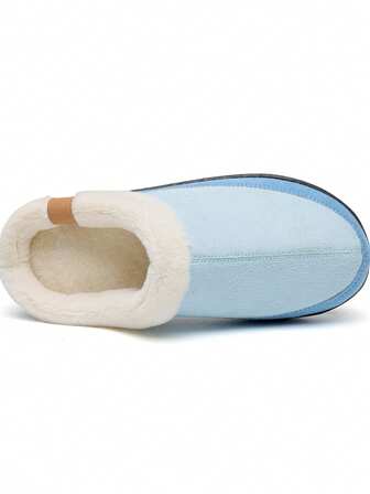 Nya förtjockade plyschtofflor för män och kvinnor, varma, moderiktiga, bekväma, halkfria, inomhustofflor med stängd tå