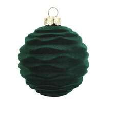 16Pcs Christmas Ball Ornaments Set Flocking Balls Tree Hanging Decor For Home Holiday Party - 綠色 - 查看 5