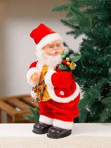 电动圣诞老人，肚子和脚都会抖动，攀爬圣诞老人会唱歌跳舞，圣诞树造型，会唱歌跳舞的音乐圣诞老人，圣诞树吊坠装饰品，新奇的绳索攀爬圣诞老人，圣诞礼物，圣诞老人主题装饰套装（包含降落伞、烟囱攀爬、梯子攀爬等造型），适用于圣诞派对、家居装饰、节日展示（不含电池）。圣诞装饰，冬季房间装饰，圣诞家居装饰，圣诞礼物，圣诞装饰品