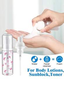 Bình đựng xà phòng tạo bọt trang trí nơ, bình mini tạo bọt dùng khi đi du lịch, đựng xà phòng lỏng, dầu gội, nước rửa mi, nước rửa tay - Bình nhựa trong suốt có thể tái sử dụng, thích hợp để vệ sinh phòng khách, phòng ngủ, phòng tắm, trang trí nhà cửa, đồ dùng du lịch, quà tặng đám cưới, tiệc tùng, sinh nhật, quà tặng cho bố mẹ, bạn bè, năm mới, phụ kiện, quà tặng thú vị. - Nhiều màu - Xem 6