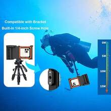 Funda Impermeable para Celular con Mando a Distancia, Waterproof Case, Protector Celular Agua, Protector Celular Agua para - negro-naranja - Ver 6