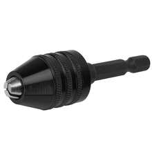 Taladro Chuck, herramienta de conversión de mandril sin llave de 0,3-6,5mm, para mini taladro de potencia de cambio rápido Hexagon Shank Chuck 1/4 Drill Chuck Impact Driver - Negro - Ver 6