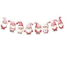 9-Piece Set Of 3D Pink Santa Claus And Gingerbread Man Honeycomb Ornaments - Super Cute, Snowman, Santa Claus, Reindeer, Christmas Tree Shaped Ornaments - Universal Table Decorations For Christmas, Holidays, And Birthday Parties