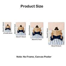 1pc/Set Woman Reading In Bed Poster, Book Lover Wall Art Print, Reading Nook Library Decor, Whimsical Retro Girly Poster, Cozy Bedroom Art, Home Decor Living Room, Wall Decor, No Frame