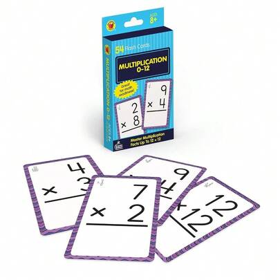Carson Dellosa 54 Multiplication Flash Cards, Flashcards Covering All Times Table Facts Through 12, Math Games For Kids 8-12, 3rd Grade Mathematics And Up