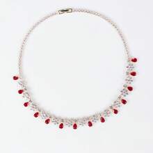 Bộ trang sức đính đá Cubic Zirconia tông bạc 3 món bao gồm hoa tai, vòng cổ, thích hợp cho trang phục dự tiệc, đám cưới, dạ tiệc, quà tặng trang sức thời trang của phụ nữ - Bộ trang sức - Xem 10