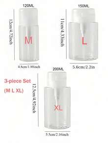 1 buc. Sticlă goală cu pompă din plastic, dozator de lichid cu pompă, sticlă goală pentru dizolvant de ojă, dizolvant de machiaj, dozator de sticlă cu pompă cu capac rabatabil, sticlă de depozitare pentru călătorie (120 ml - 200 ml) Crăciun pentru cadouri de sărbători