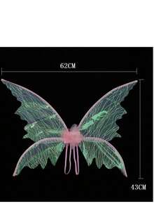 成人仙女翅膀，闪亮蝴蝶公主翅膀，万圣节 - 多色 - 查看 8