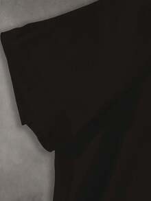 Women's Humorous French Quote Print T-Shirt - "Je Me Fiche De Ta Bonne Impression" Slogan, White With Black Text, Short Sleeve Crew Neck Casual Top, Medium Stretch, Machine Washable, All-Season Comfort, Ladies T Shirts, Comfortable Casual Attire, Relaxed Fit Shirt, Mediumstretch Fabric, Summer Top, Graphic Tee, Breathable Shirt, Funny Tee, Fashion Enthusiasts - màu đen - Xem 3