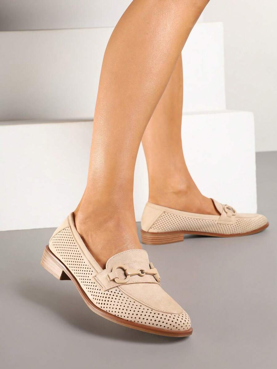 Mocasines calados con suela - Beis - Ver 1