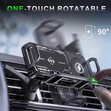 1pc Folding Screen Fast Charging Automatic Clamping Car Phone Holder With Adjustable Horizontal And Vertical Angles For Dashboard - 15W Wireless Car Charger Compatible With All Ph//O/Nes - IPh/O///Ne 15/14/13/12/11 Pro Max/Xs, Sa///M/Sung Galaxy S24 Ultra/S23/S22/S21/S20/S10+/Fold6