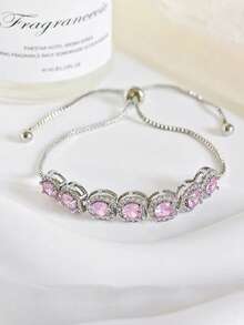 MOONSO 1 件优雅奢华女士派对/节日礼物手链，采用精致珠宝镶嵌设计，S5243 - 綠色 - 查看 8