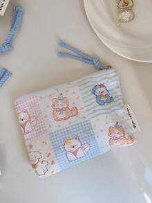 A New Korean-Style Cute Fresh Animal Printed Coin Purse Card Holder Mini Zipper Bag, Earphone Bag, Necklace And Ring Storage Bag, Suitable For Storing Small Items When Shopping Or Going Out, Portable For Everyday Carry, Perfect As A Holiday Gift For Children, Moms, Close Friends, And Sisters, Suitable For All Seasons., Makeup Pouch, Cosmetic Bag, Large Capacity, Large Makeup Bag, Christmas Gifts, Pouch, Gifts For Women, Pouch / Small Handbag, Makeup Organizer, Mini Pouch, Large Capacity Pouch, Gifts For Women, Christmas Gifts, Gift Ideas For Women - Multicolor - View 16