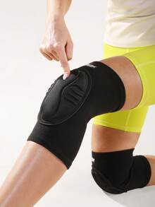 JINGBA SUPPORT 1 Pair Unisex Breathable Knee Pads With Thick Sponge Padding, Suitable For Dance, Volleyball, Roller Skating And Other Sports - Black - View 9