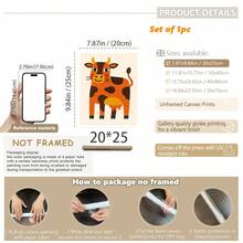 1 gerahmtes/Leinwand Wandkunst, Dinosaurier Tier Thema Dekoration. Badezimmer Wanddekoration. Themen Poster, Schlafzimmer Dekoration, Raumdekoration, Heimdekoration, Ornamente, Winterdekoration für Zuhause, Wanddekoration. Geeignet für Kinderzimmer, Kinderzimmer, Jungen- und Mädchen-Partyräume, Kita-Klassenzimmer Dekoration, wasserfestes Material. Kopfteil Dekorative Tapete, Party Deko Geschenke. Badezimmer Wanddekoration.