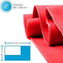 Canotagio Toalla de Microfibra Deportiva para Ejercicio y Viaje. Toalla Ultra Absorbente y Secado Rápido de Micro Fibra. Ligera y Portátil. para el Natación, Gym, Playa y más. (50cm x 100cm, Rosa) - rojo - Ver 7
