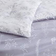 Queen Comforter Set - Sage Green Bed Set, 3 Pieces Cute Floral Bedding, 1 Soft Reversible Botanical Flowers Comforter And 2 Pillow Shams KF - G - 查看 5