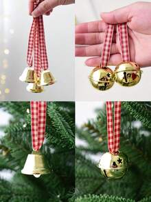 6 sinos pendurados de ferro forjado para Natal, adequados para guirlandas, presentes, casamentos, dia dos namorados, Páscoa, Halloween, decorações para festas de Ação de Graças - sem necessidade de eletricidade, decorações para festas de Natal, decorações para árvores de Natal, decorações para casa